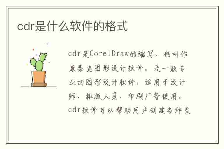 cdr是什么软件的格式(cdr格式是什么软件做的)